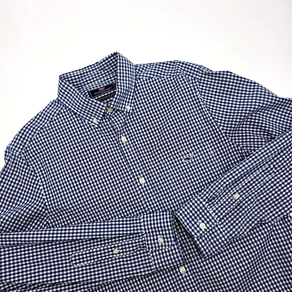 Vineyard Vines by Shep & Ian Classic Fit Tucker Shirt Navy Gingham Button Down
